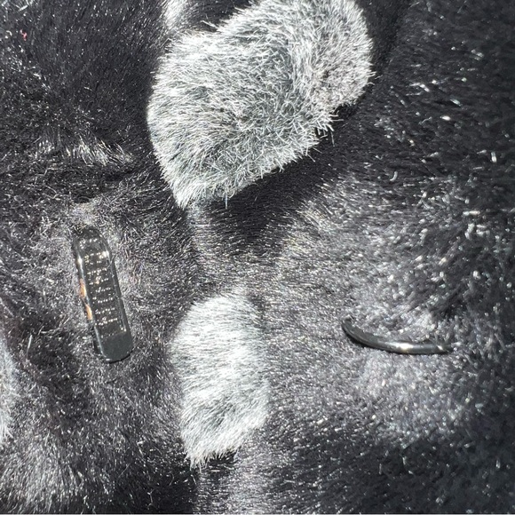 Black and grey Unique Int’l vintage faux fur coat - Picture 6 of 12